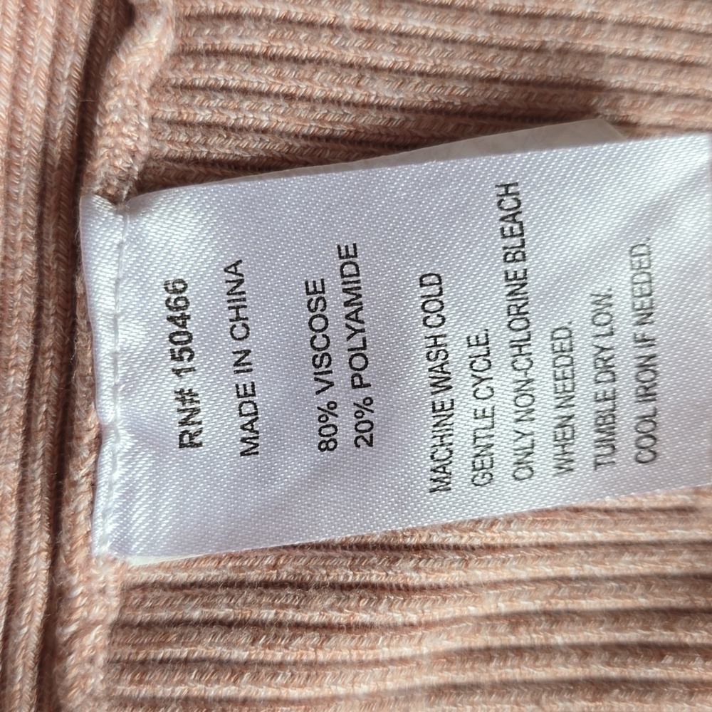 41 HAWTHORN, Saya Multi Ribbed Open Cardigan, Sandy Pink, EUC, Women's L - Picture 7 of 16